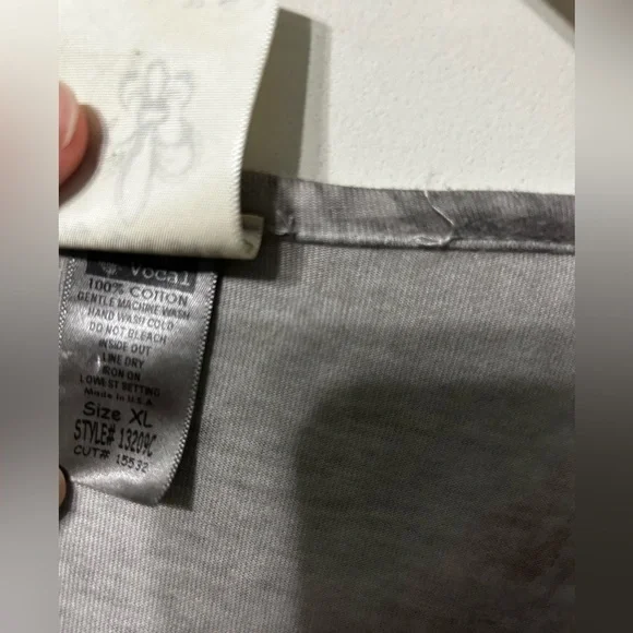 Vocal Gray Steer head feather rose Bling Fringe Kimono Cardigan - Picture 3 of 4